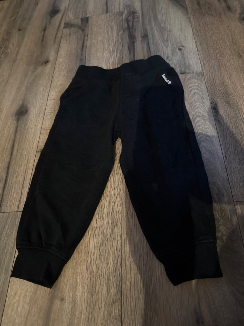 Timberland Toddler Boys Black Jogger Pants Size 3T Cotton Blend Elastic Waistban
